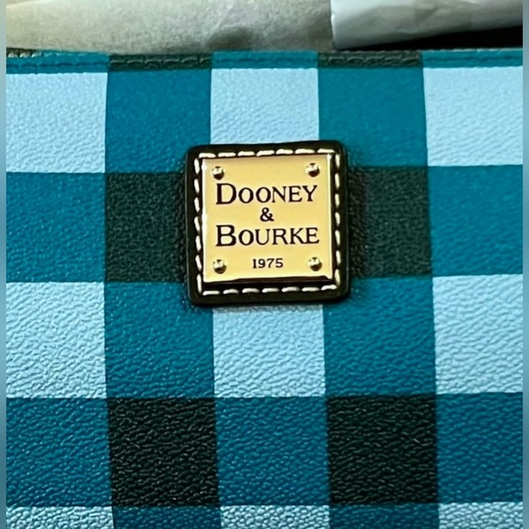 Dooney & Bourke Tucker Buffy Crossbody, Teal Plaid, NWT - Picture 2 of 16